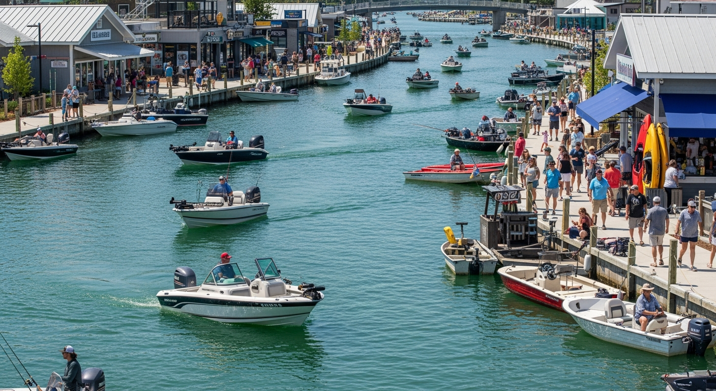 Restored waterway with fishing tourism returning after successful Ludwigia removal